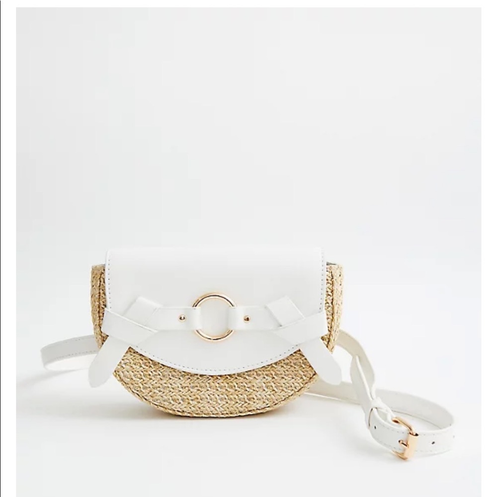 Raffia belt bag